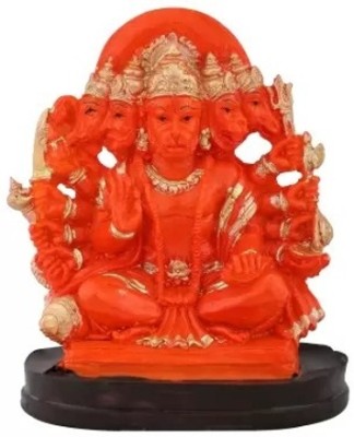 A1 EssAncial Balaji Hanuman Resin Idol Statue Sculpture/Puja Religious Item Decorative Showpiece  -  4 cm(Plastic, Orange)