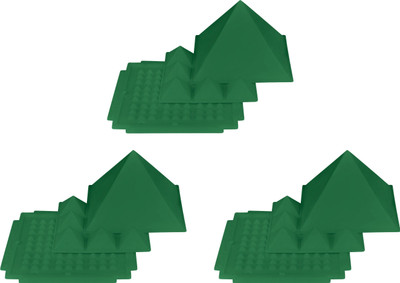 vastu vardan 3 Layer Pyramid / Plastic Multi-Layer Pyramid / Vastu Remedy ( Pack of 03) Decorative Showpiece  -  10 cm(Plastic, Green)