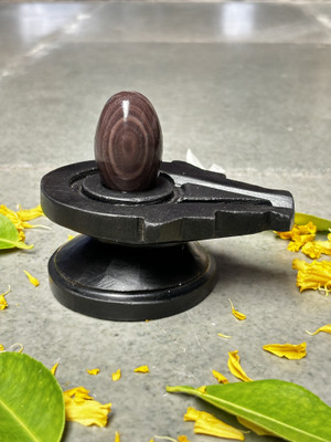 Harishankar Shivling Art Decorative Showpiece  -  10 cm(Marble, Multicolor)