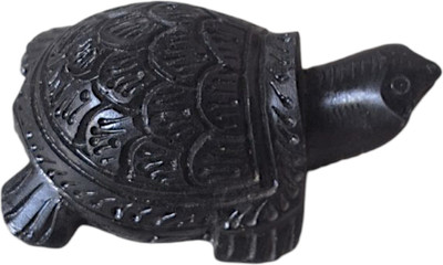 TEJASWI CRAFT Black Marble Home Decorative, Good Luck Tortoise/Turtle - 10cm Decorative Showpiece  -  4 cm(Marble, Black)