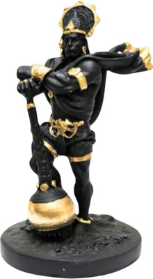 Shree Shyam Handicraft Hanuman Ji Statue Bajrang Bali Murti for Home Office Puja Room Décor Decorative Showpiece  -  10 cm(Polyresin, Black)