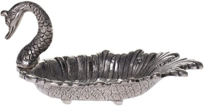 Vivan Creation WHITE DUCK PLATER-0 Decorative Showpiece  -  17.78 cm(Metal, Silver)