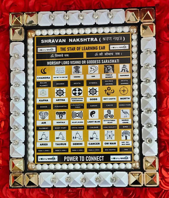VSP VASTU SAMADHAN VSP VASTU SAMADAHN - 71 PYRA SHRAVAN NAKSHATRA FRAME Decorative Showpiece  -  28 cm(Fiber, Multicolor)