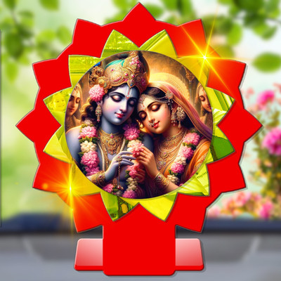 GiftsRange Radha Krishna Radheshyam Radhe Krishna Car Dashboard Idol Decorative Showpiece  -  11 cm(Plastic, Multicolor)