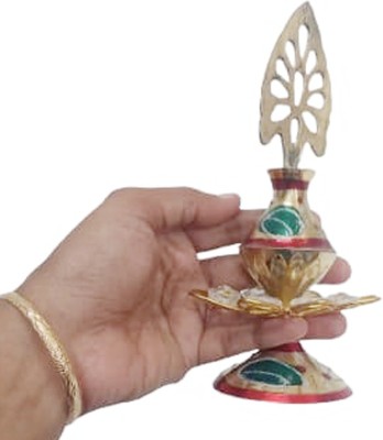 MiiArt Mii Art brass surmedani with surma use in eye's makeup(size-18-cm) Decorative Showpiece  -  8 cm(Brass, Gold)
