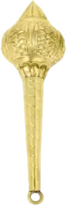 Bakti Sringar Gada/Bajrangbali /Hanuman ji Gada to Protect Form Negative Energies Decorative Showpiece  -  13.97 cm(Brass, Gold)