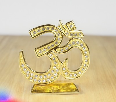 Airtick Metal Hindu Om Shiv/Mahadev Idol for Gifting, Home/Office And Car Dashboard Decorative Showpiece  -  6 cm(Metal, Gold)