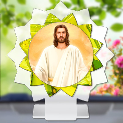 GiftsRange Jesus Christ Messiah Savior Son of God Car Dashboard Idol Decorative Showpiece  -  11 cm(Plastic, Multicolor)