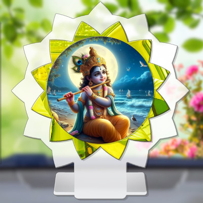 GiftsRange Krishna Govinda Gopal Madhusudana Kanha Car Dashboard Idol Decorative Showpiece  -  11 cm(Plastic, Multicolor)
