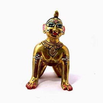 The Himalayan Collections Decorative Showpiece  -  4 cm(Brass, Gold)