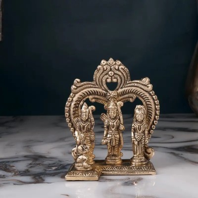 jy Ram Darbar God Idol | Brass | Yellow Colour - 12 cm Decorative Showpiece  -  12 cm(Brass, Yellow)