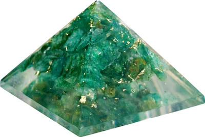 vastu vardan Green Aventurine Pyramid |1.5 Inch | (33mm) | Crystal Energy Pyramid for Vastu Decorative Showpiece  -  3.3 cm(Crystal, Dark Green)