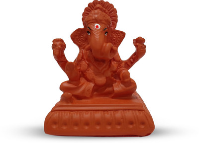 ghanshyam murati bhandar ganesha 01 Decorative Showpiece  -  6 cm(Resin, Red)