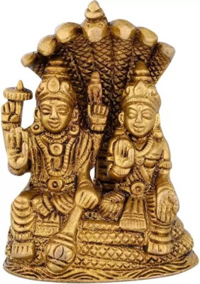 SHREEYAASH Shreeyash vishnu laxmi idol sheshnaag idol for Puja home decor Decorative Showpiece  -  8.5 cm(Brass, Gold)