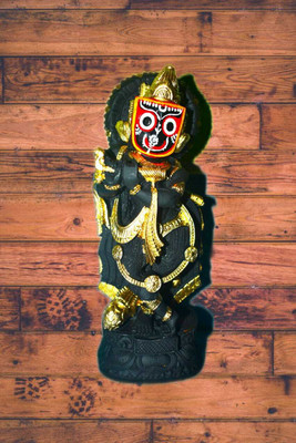 Dhaksh handicrafts Dhaksh handicrafts: Nilamadhab Jagannath Krishna Avatar Decorative Showpiece  -  22.1 cm(Ceramic, Black)