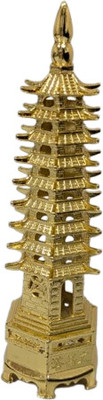 TheDivineNumbers Feng Shui Metal Education Tower 5 Inch Decorative Showpiece  -  12.7 cm(Polyresin, Gold)