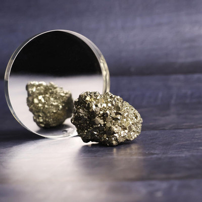 ABABILCRYSTAL PYRITE CLUSTER 30-50 GRAMSS Decorative Showpiece  -  3 cm(Crystal, Gold)