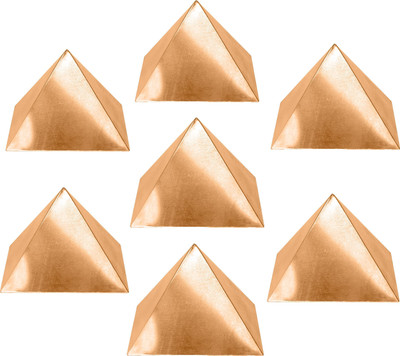 vastu vardan Vastu Copper Plain Hollow Pyramid 4 Inch (Pack Of 7) Boost Positive Energy Decorative Showpiece  -  10.16 cm(Copper, Copper)