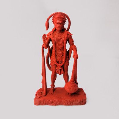 murtihub Lord King of Sarangpur Hanuman Decorative Showpiece  -  12 cm(Resin, Orange)