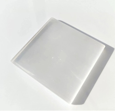 vastu vardan Crystal Selenite Charging Plate (3 INCH)| Plain Crystal Charging Plate Decorative Showpiece  -  10.16 cm(Crystal, Clear)