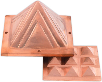 vastu-vigyan COPPER 2 LAYER VASTU PYRAMID FOR HOME AND OFFICE (COPPER, PACK-01) Decorative Showpiece  -  5.8 cm(Copper, Copper)
