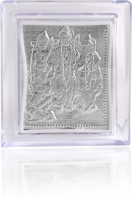 Admier silver plated Ram Darbar Photo Frame God Goddess Photo Frame Decorative Showpiece  -  7 cm(Plastic, Silver)