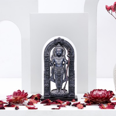 LASER ART Ram Lala Idol Ayodhya Mandir Ram Lalla Idol Decorative Showpiece  -  10 cm(Wood, Black)