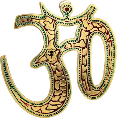 Neo Classic Om Sign Statue I OM Wall Hanging Sculpture I Vastu (Python Design) Decorative Showpiece  -  19 cm(Aluminium, Multicolor)