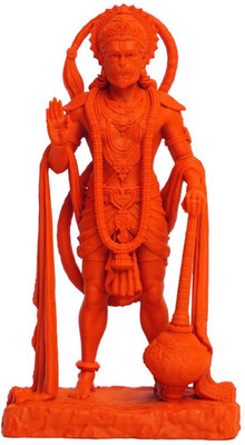 SMRK Metal Hanuman Idol for Gifting, Home, Office, Car Dashboard Decorative Decorative Showpiece  -  6 cm(Metal, Orange)