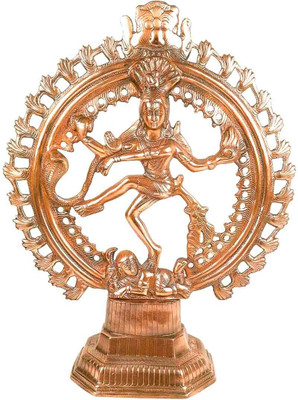 Apkamart Decorative Natraj Statue for Home Décor and Gifts Decorative Showpiece  -  61 cm(Metal, Copper)