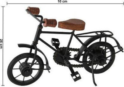 Vivan Creation CYCLE-00-- Decorative Showpiece  -  26 cm(Iron, Wood, Black)