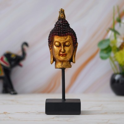 shyam antique creation Buddha Head Statue Buddhism Idol Figurine Murti Sculpture for Table Home Decor Decorative Showpiece  -  22.86 cm(Resin, Multicolor)