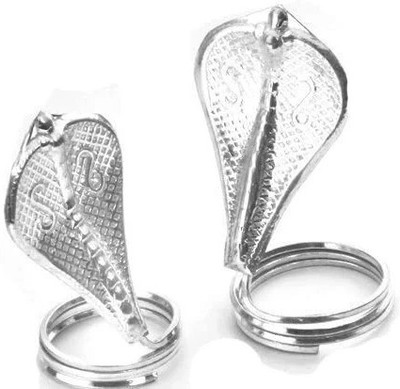 Trishakti Metal Nag Naagin Joda Snake Pair for Kal Sarp Dosha (Silver_1 x 1 x 3 cm) Decorative Showpiece  -  3 cm(Metal, Silver)