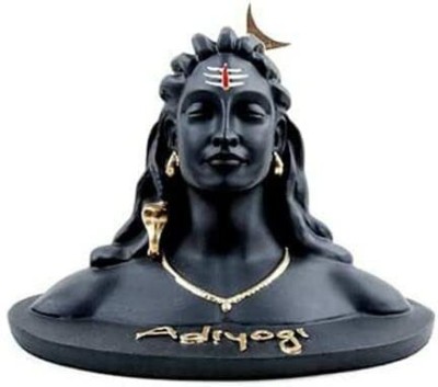 ADIYOGI Siyaram Lord Adiyogi Mahadev Shiv Shankara Showpiece for Car Dashboard Decorative Showpiece  -  16 cm(Polyresin, Black)