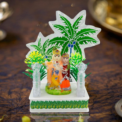 Awesome Craft Radiant Radha Krishna LED Showpiece - Premium Home Office & Gift (Multicolor) Decorative Showpiece  -  20 cm(Crystal, Multicolor)