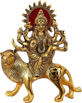 Neo Classic Aluminium, Gold metal Alloy Maa Durga Ji Murti for Home Decorative Showpiece Decorative Showpiece  -  17 cm(Aluminium, Gold)