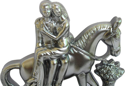 TECHZAGE Decorative Showpiece  -  15 cm(Plastic, Grey)