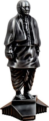 Indeed Statue of Unity Model Sardar Vallabhbhai Patel Statue Handicraft, Home and Office Decor Collectible Unique Item Decorative Showpiece  -  9 cm(Metal, Grey)