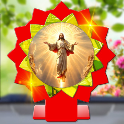 GiftsRange Jesus Christ Messiah Savior Son of God Car Dashboard Idol Decorative Showpiece  -  11 cm(Plastic, Multicolor)