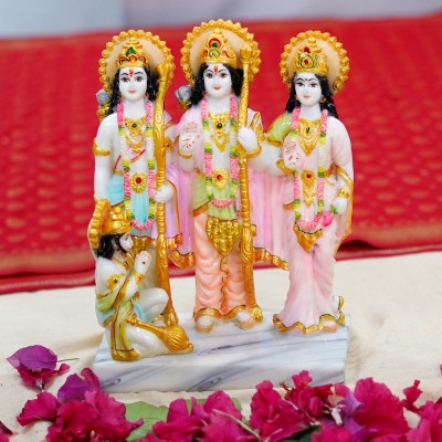 Chaque Decor Ram Darbar Handpainted Idol For Success & Gifts/Pooja Room/Home Decoration Decorative Showpiece  -  27.939999999999998 cm(Marble, Multicolor)