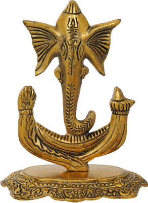Tedlayer TD_Metal Shree Ganesha Idol Set Decorative Showpiece  -  16.5 cm(Metal, Gold)