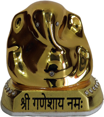 ghanshyam murati bhandar ganesha 12 Decorative Showpiece  -  9 cm(Resin, Gold)