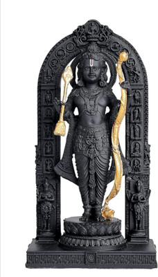 yogi 3D Ram Lalla Ayodhya Idol Statue Showpiece Murti for Home Decorative Showpiece  -  8 cm(Resin, Black)