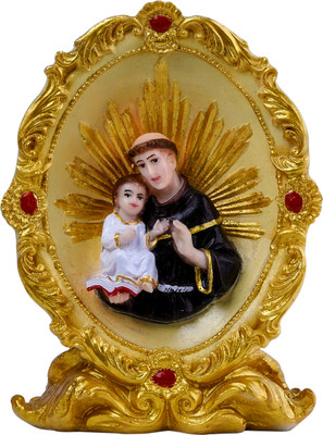 Newven St Anthony Statue Home Decor Showpiece Christian Statues God Idol Decorative Showpiece  -  21 cm(Polyresin, Multicolor)