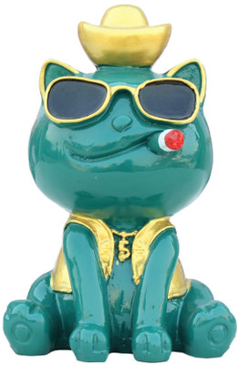 GW Creations Cigarette Cat Resin Art Figure Decorative Showpiece  -  19 cm(Polyresin, Multicolor)