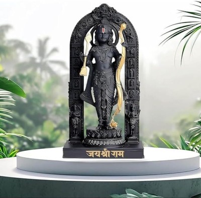 Malviya Handicrafts Ram Lalla Murti Idol Ayodhya ram mandir Decorative Showpiece  -  6.5 cm(Resin, Black)