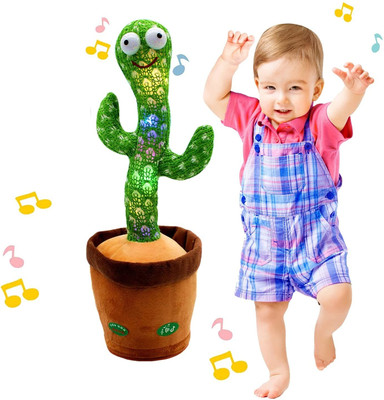 CASE CREATION Cactus Toy Talking Cactus Voice Repeat,Dancing,Recording (Green) kk009(Green)
