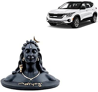 FSN BHAWNA NEW Adiyogi Shiva Statue Decorative Showpiece - 13 cm (Polyresin, Black) Decorative Showpiece  -  11 cm(Polyresin, Black)