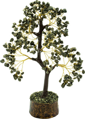 TREEMAISON Vastu Crystal Pyrite Tree (300 BEADS) Crystal Showpiece for Home & Office Decor Decorative Showpiece  -  26 cm(Crystal, Beige)