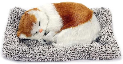 HYATT CREATION Car Dashboard Cat and Home Decor with Activated Carbon for Decoration Toy Decorative Showpiece  -  18 cm(Resin, Brown)